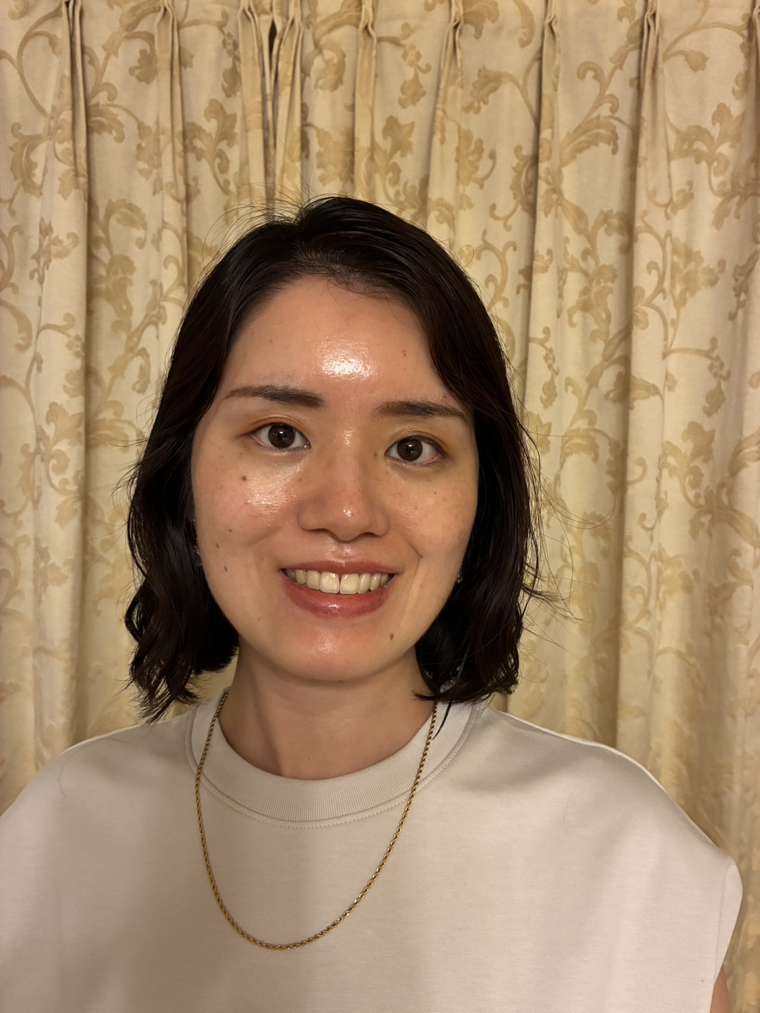 ヘアケア後の正面から見たヘアスタイル